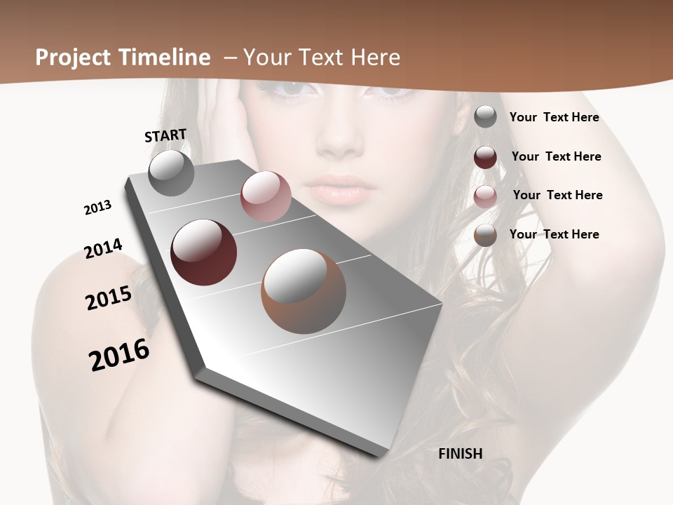 Vertical Long Girl PowerPoint Template