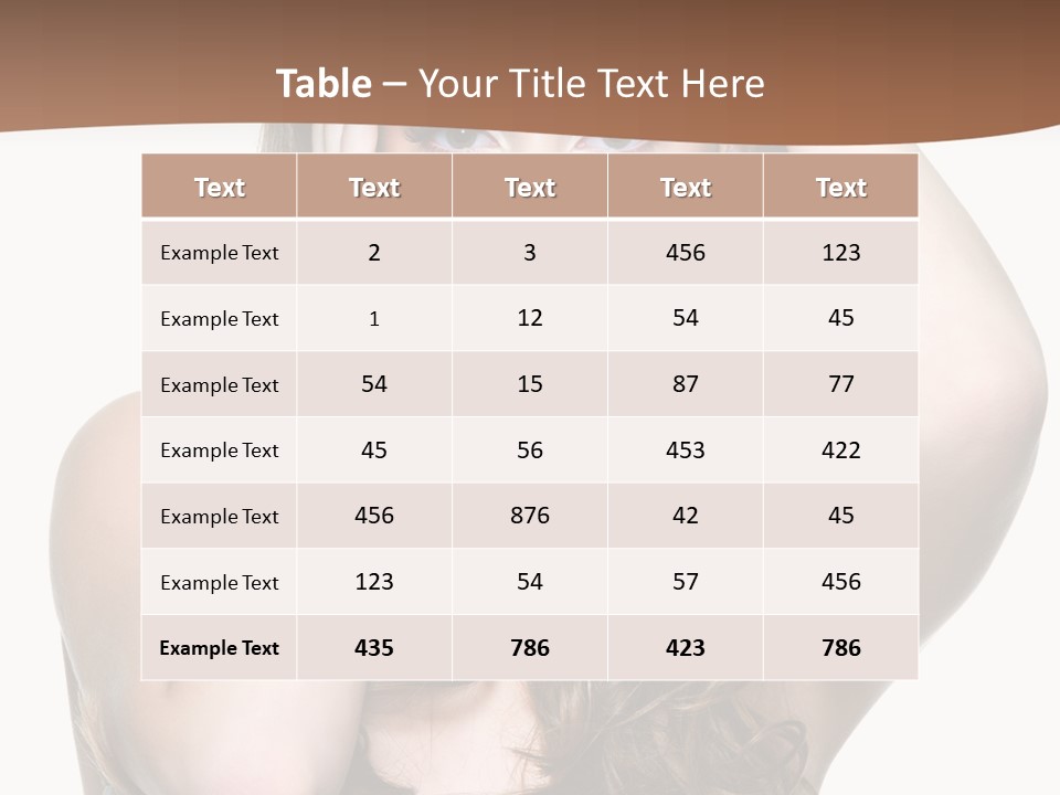 Vertical Long Girl PowerPoint Template