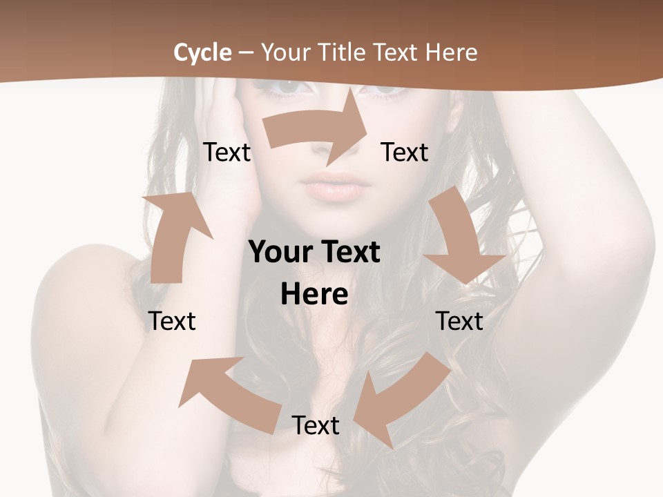 Vertical Long Girl PowerPoint Template