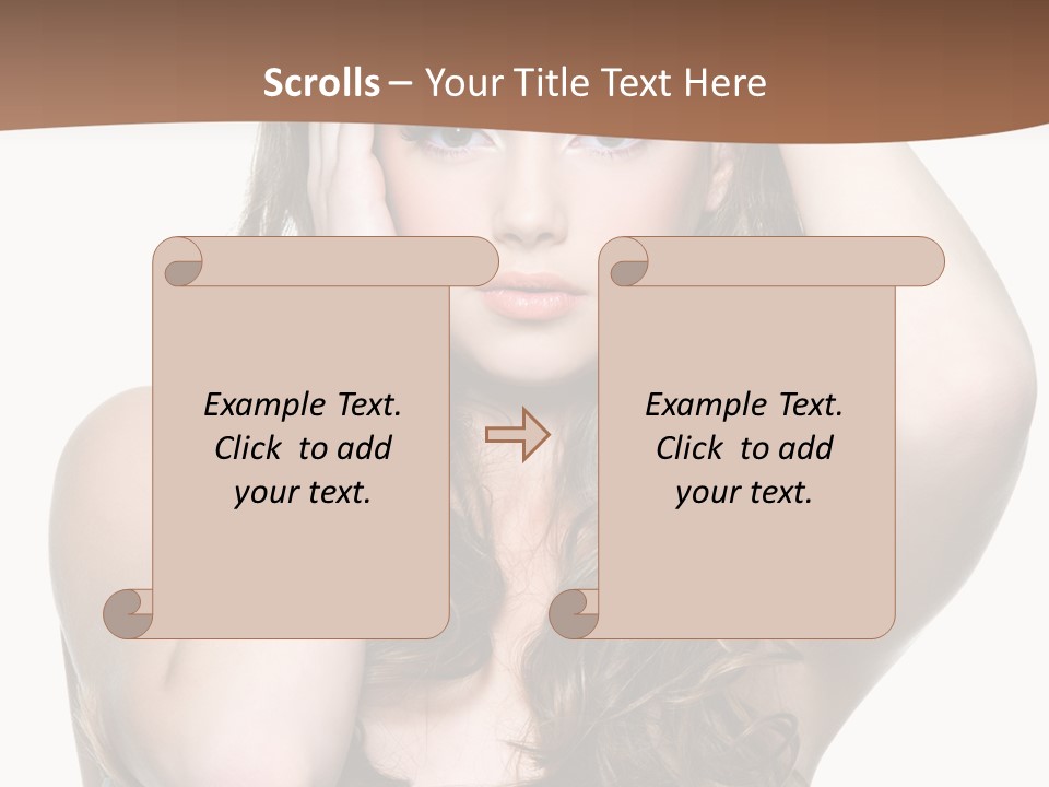Vertical Long Girl PowerPoint Template