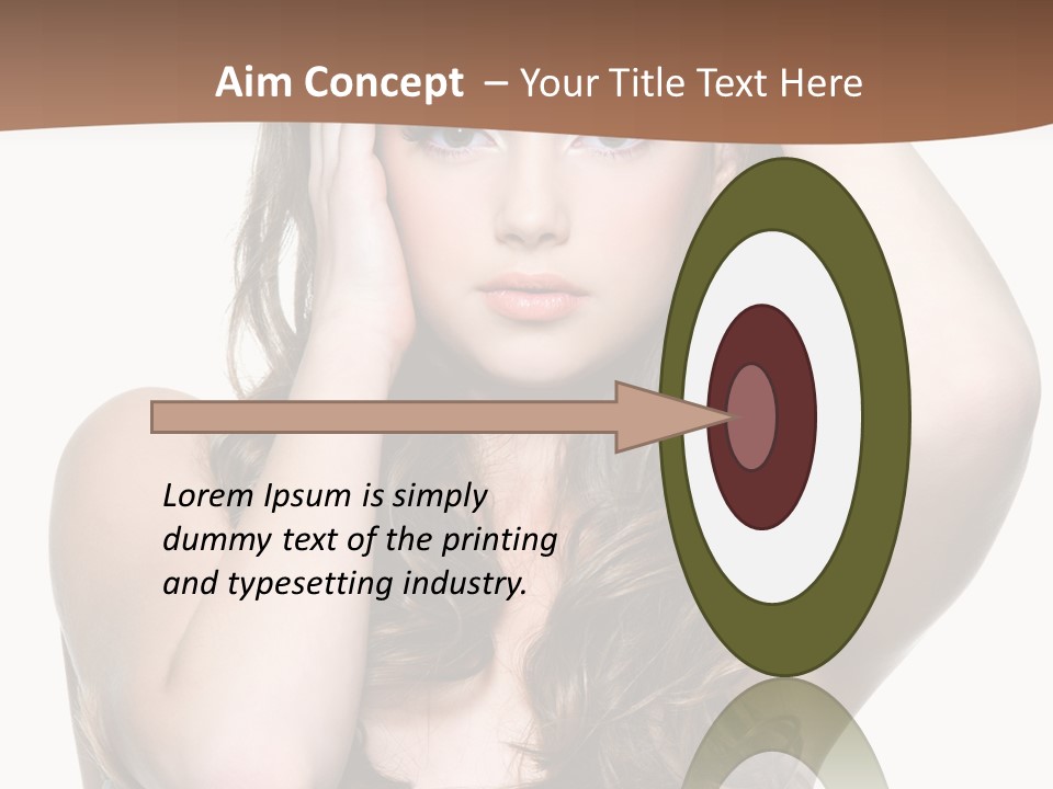 Vertical Long Girl PowerPoint Template