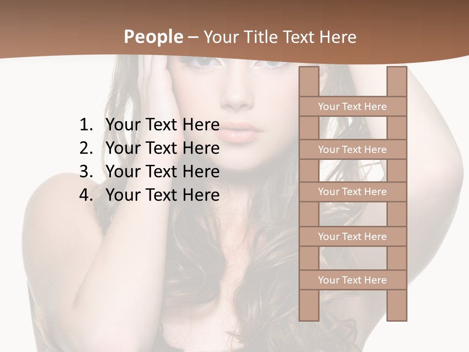 Vertical Long Girl PowerPoint Template