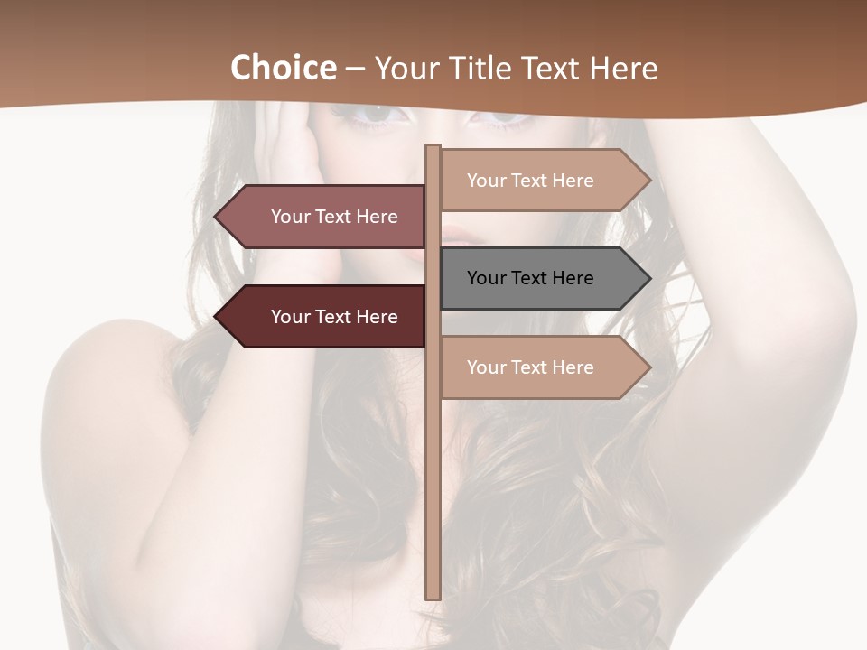 Vertical Long Girl PowerPoint Template