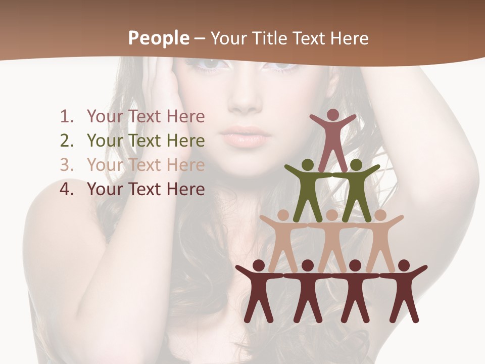 Vertical Long Girl PowerPoint Template