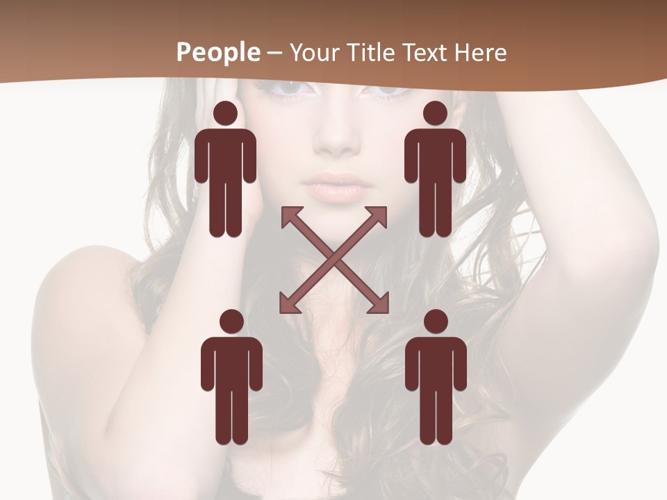Vertical Long Girl PowerPoint Template