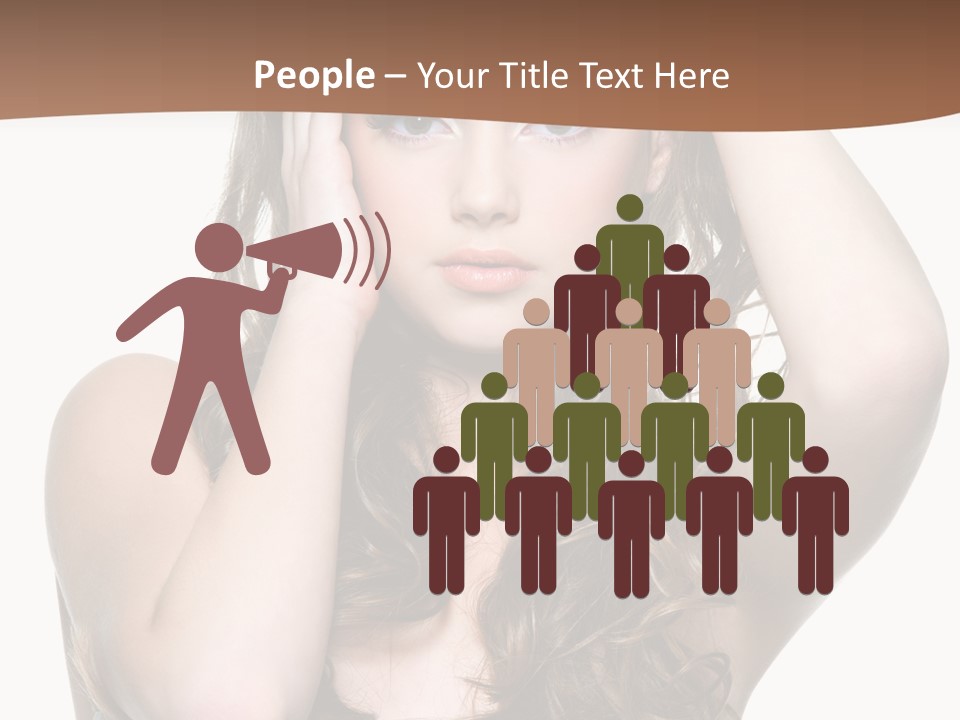 Vertical Long Girl PowerPoint Template