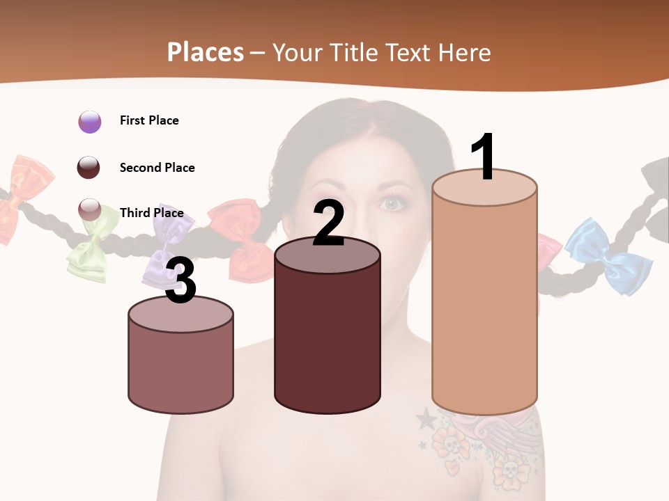 Headshot Girl Pose PowerPoint Template