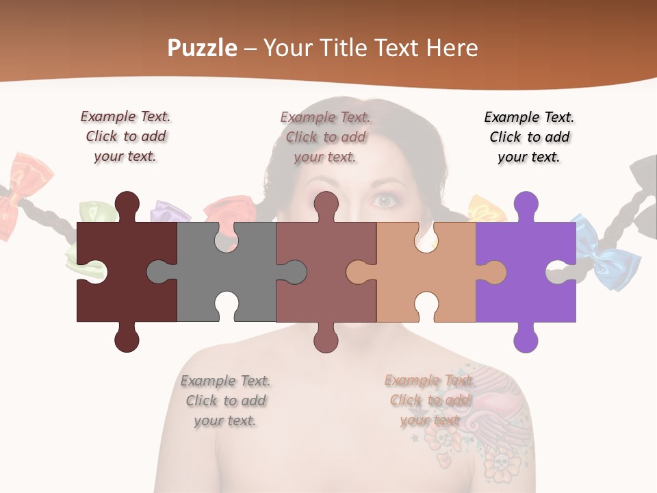 Headshot Girl Pose PowerPoint Template