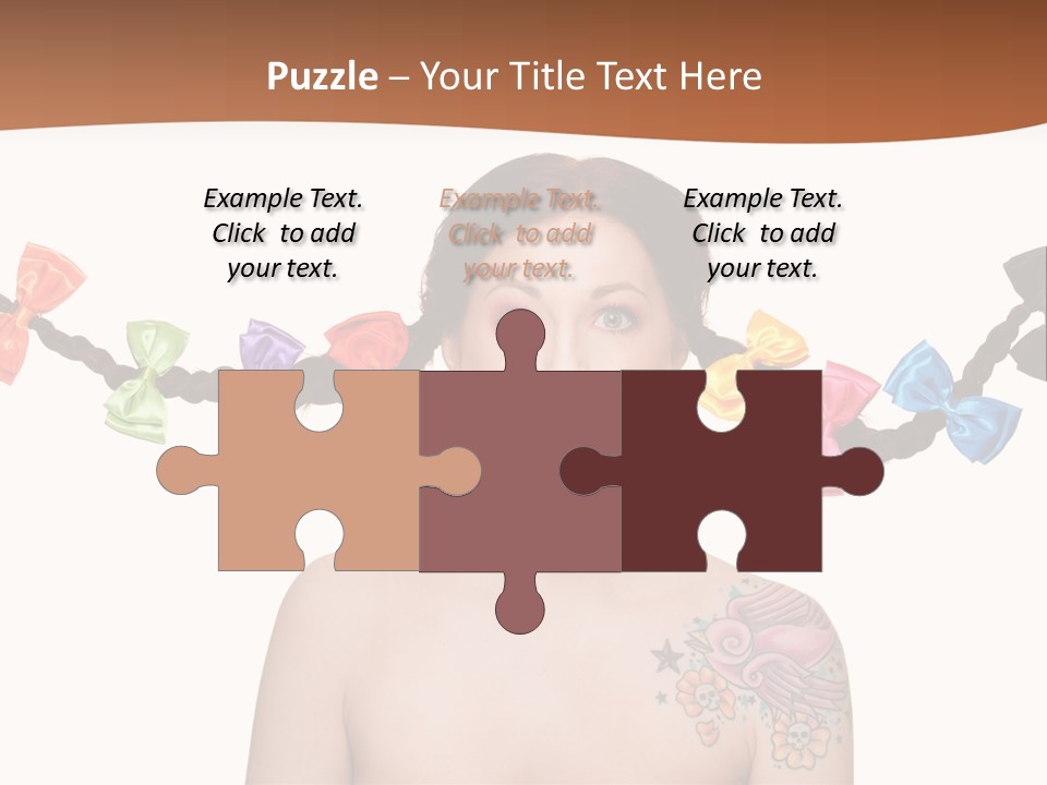 Headshot Girl Pose PowerPoint Template