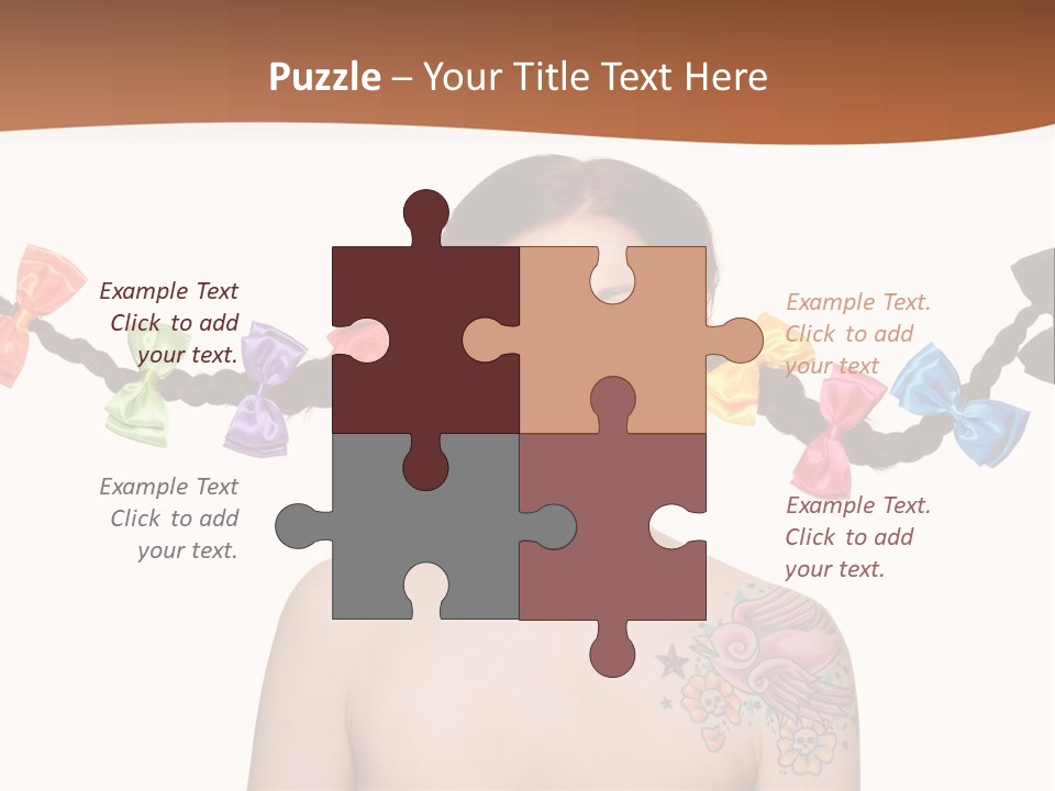 Headshot Girl Pose PowerPoint Template