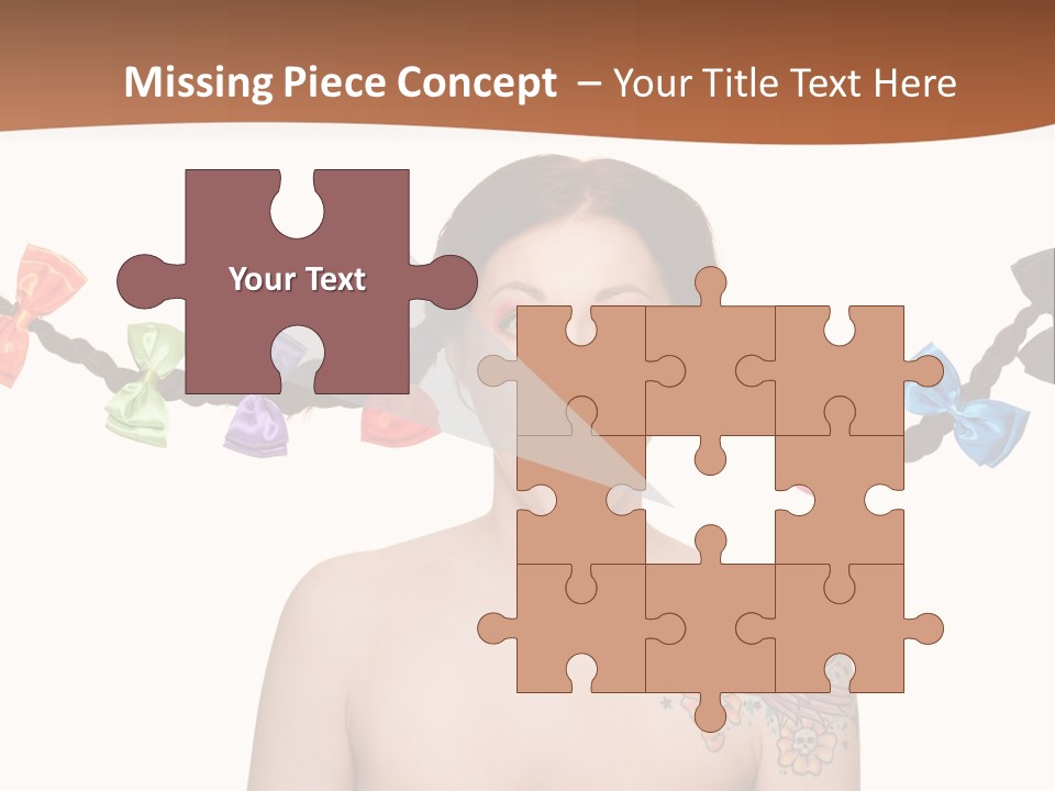 Headshot Girl Pose PowerPoint Template