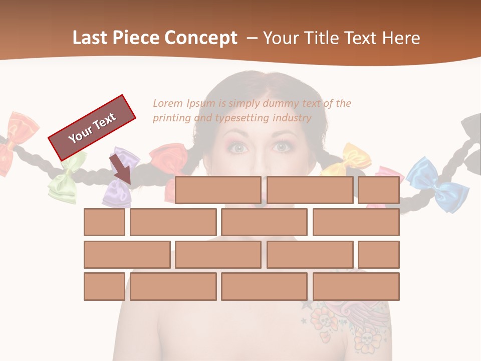 Headshot Girl Pose PowerPoint Template