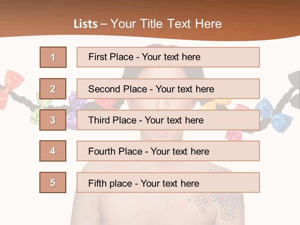Headshot Girl Pose PowerPoint Template