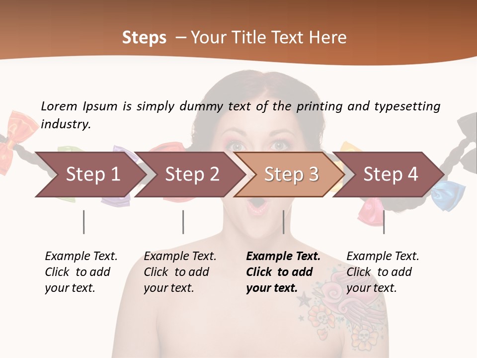 Headshot Girl Pose PowerPoint Template