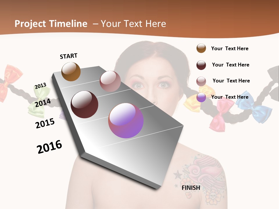 Headshot Girl Pose PowerPoint Template