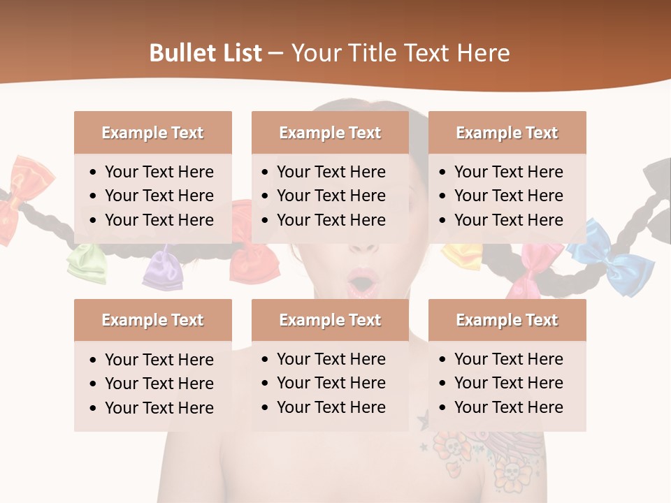 Headshot Girl Pose PowerPoint Template