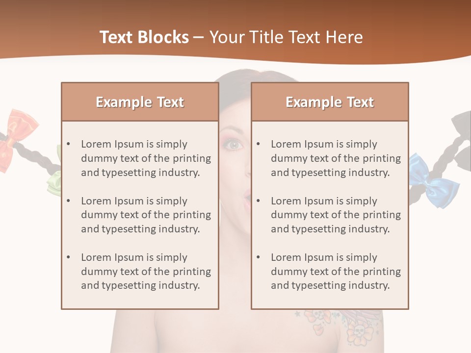 Headshot Girl Pose PowerPoint Template