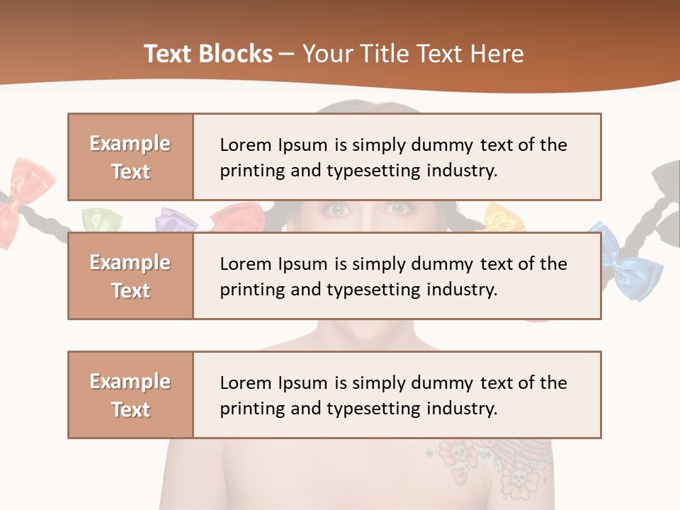 Headshot Girl Pose PowerPoint Template