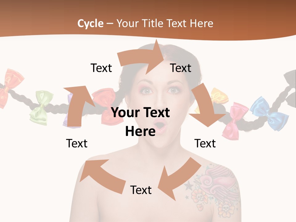 Headshot Girl Pose PowerPoint Template