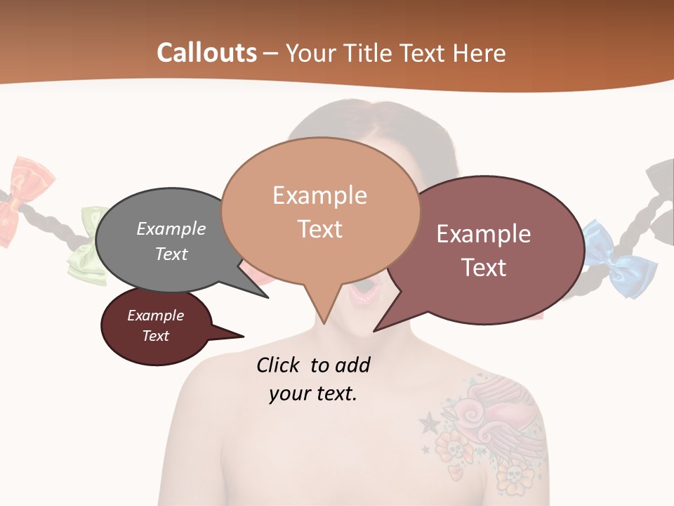 Headshot Girl Pose PowerPoint Template