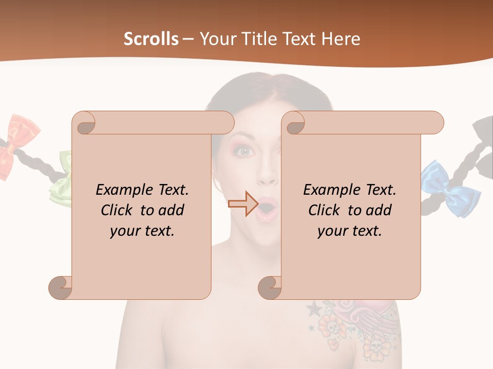 Headshot Girl Pose PowerPoint Template