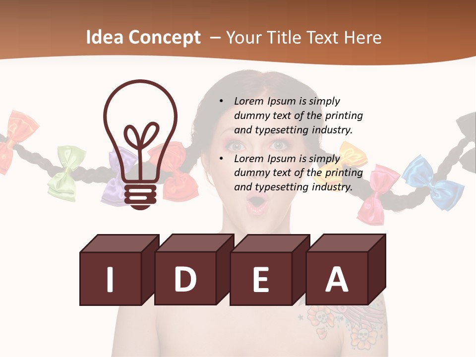 Headshot Girl Pose PowerPoint Template