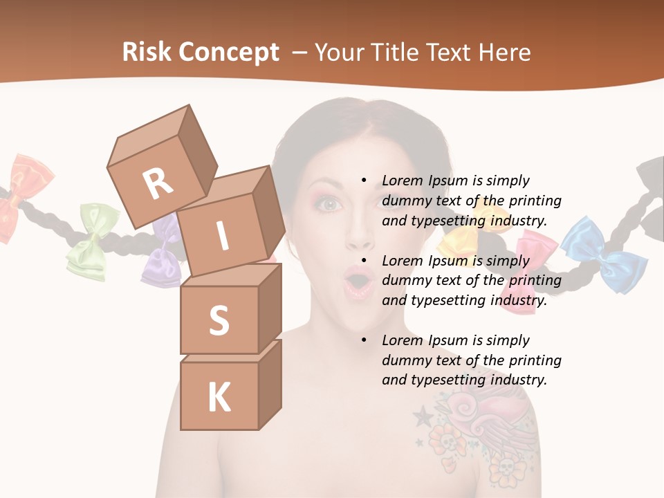 Headshot Girl Pose PowerPoint Template