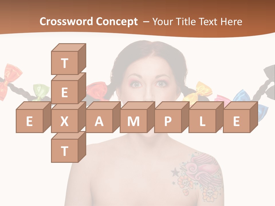 Headshot Girl Pose PowerPoint Template