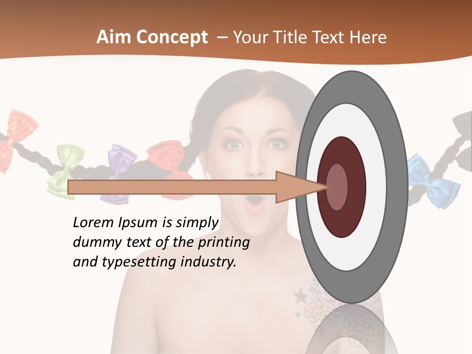 Headshot Girl Pose PowerPoint Template