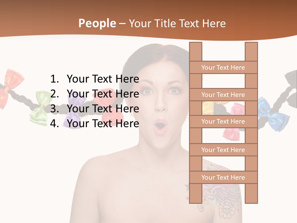 Headshot Girl Pose PowerPoint Template