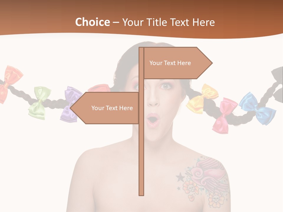 Headshot Girl Pose PowerPoint Template