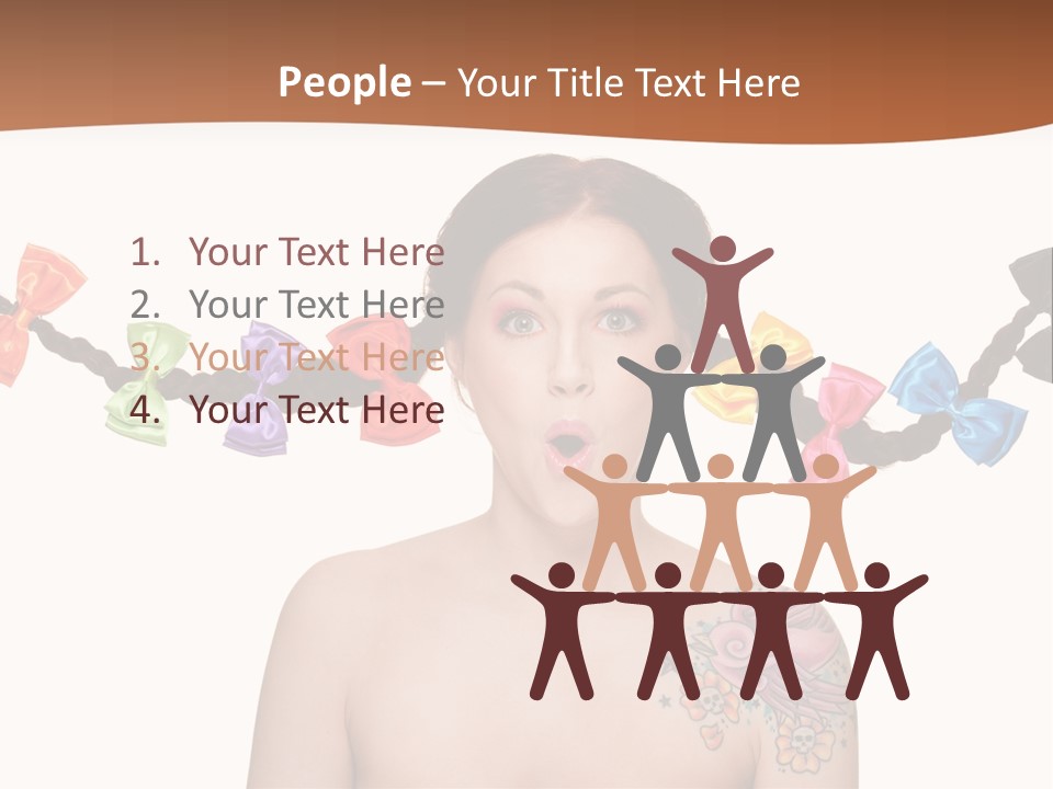 Headshot Girl Pose PowerPoint Template