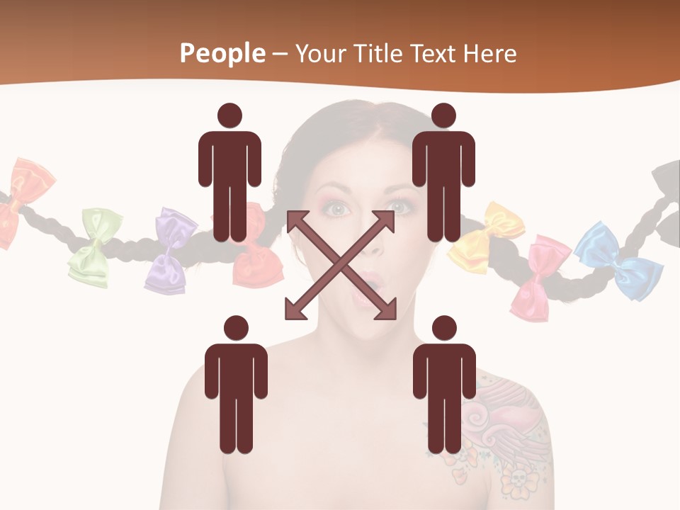 Headshot Girl Pose PowerPoint Template