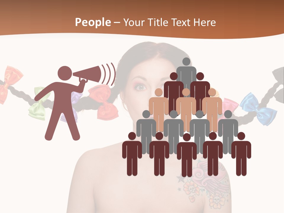 Headshot Girl Pose PowerPoint Template