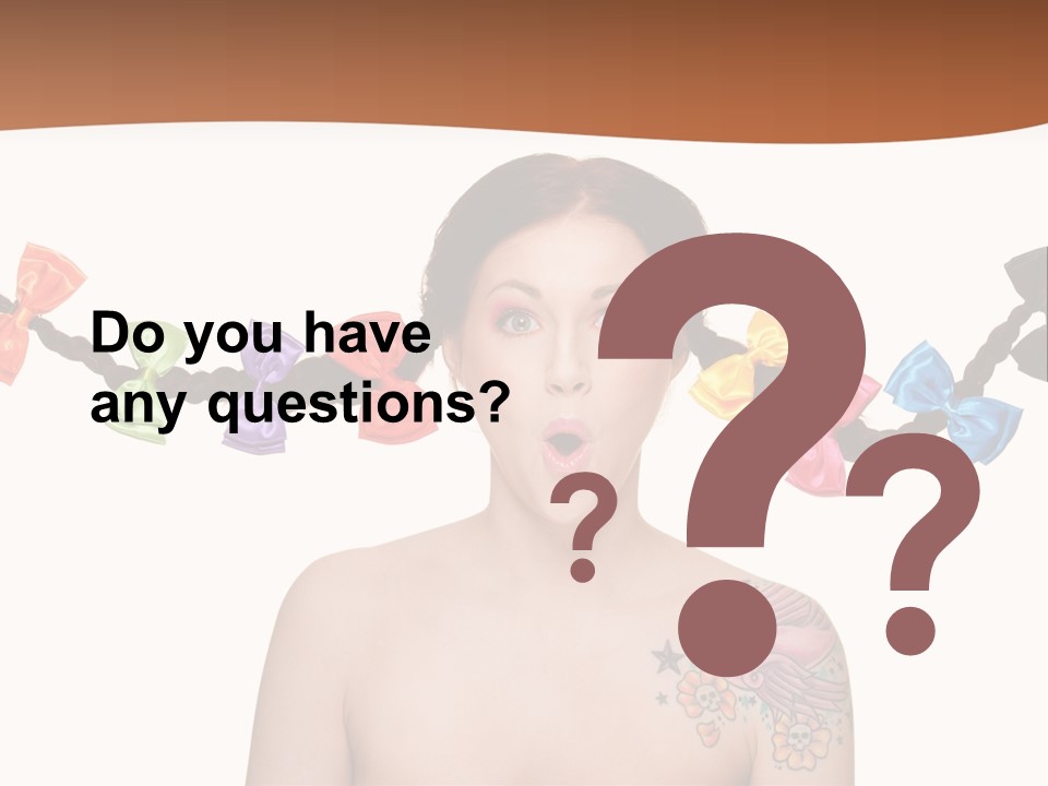 Headshot Girl Pose PowerPoint Template