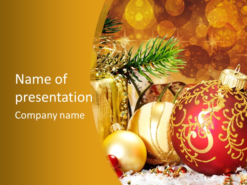 Card Ornament Space PowerPoint Template