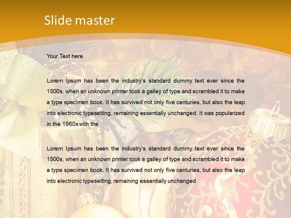 Card Ornament Space PowerPoint Template