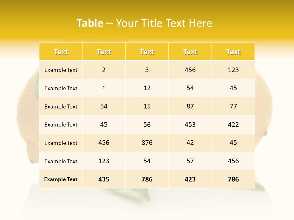 Leaf Yellow Healthy PowerPoint Template