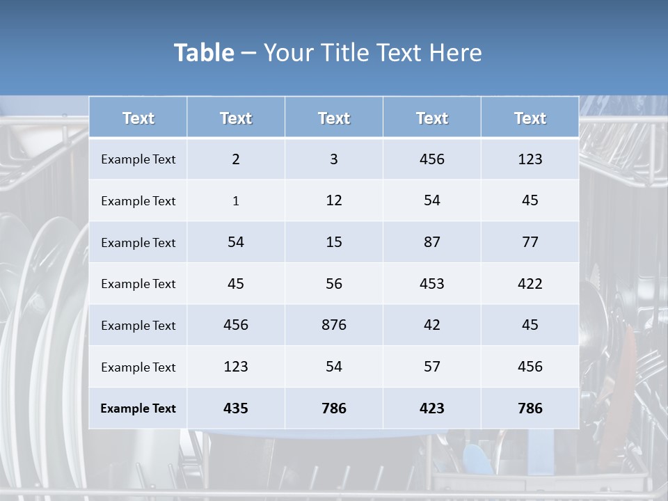 Cups Plates Glasses PowerPoint Template
