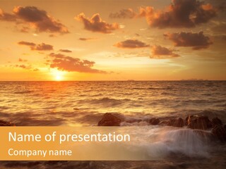 Exotic Yellow White PowerPoint Template