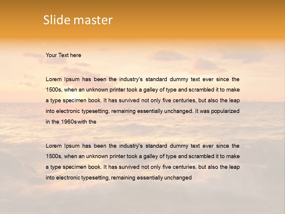 Exotic Yellow White PowerPoint Template