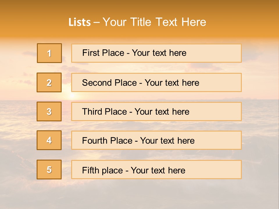 Exotic Yellow White PowerPoint Template