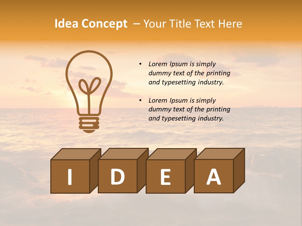 Exotic Yellow White PowerPoint Template