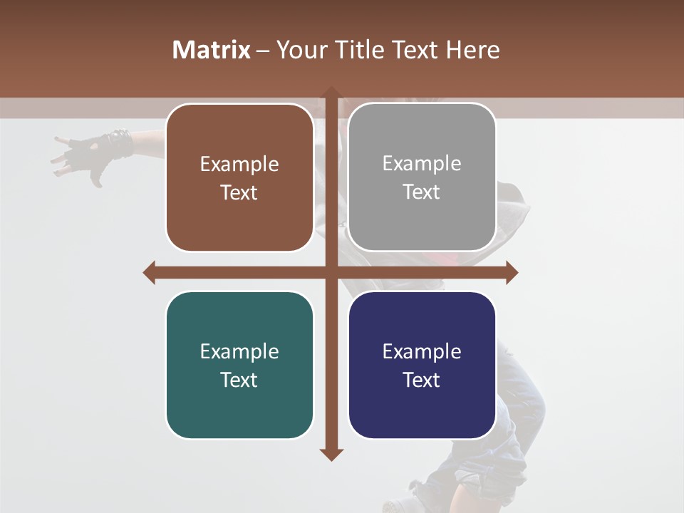 Posing Breakdancer Jump PowerPoint Template