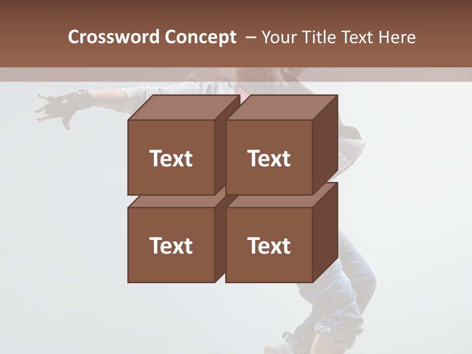 Posing Breakdancer Jump PowerPoint Template