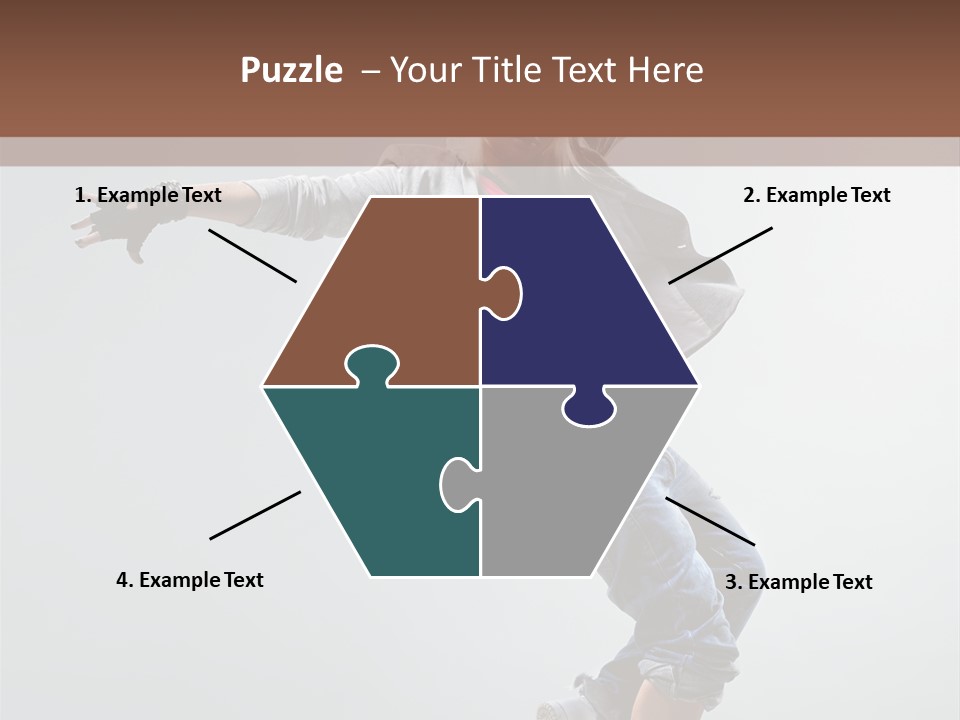 Posing Breakdancer Jump PowerPoint Template