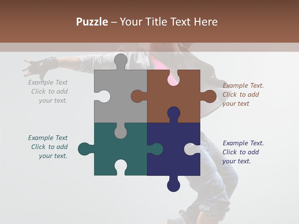 Posing Breakdancer Jump PowerPoint Template