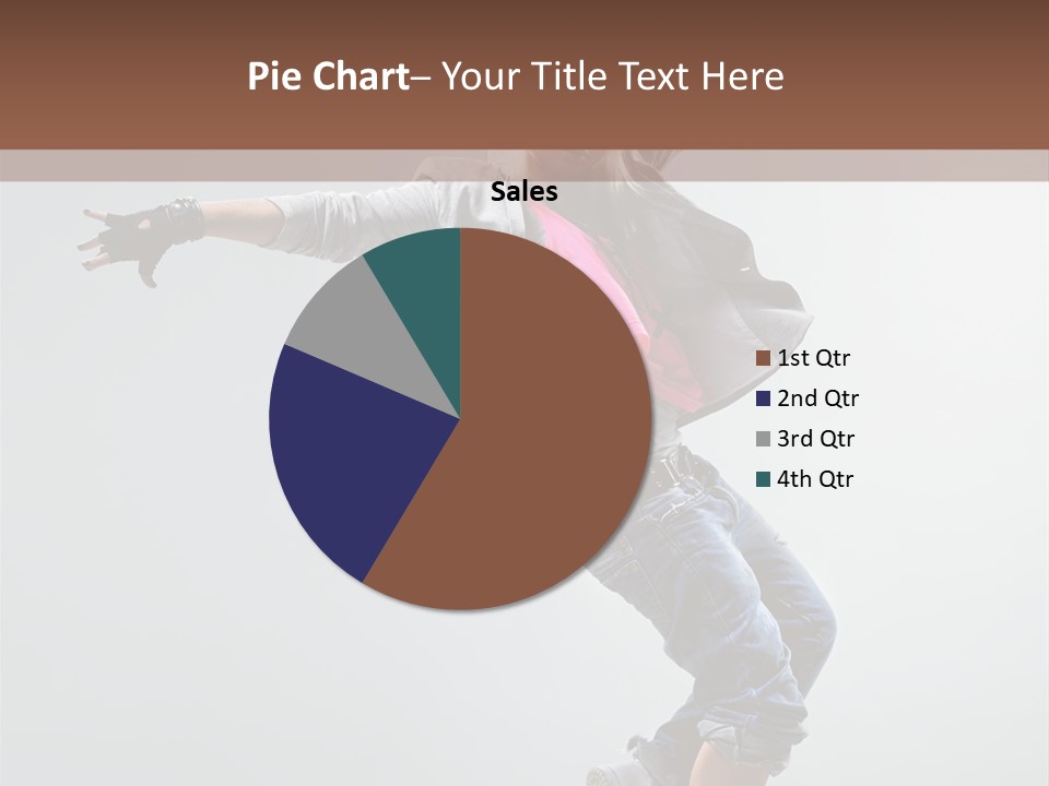 Posing Breakdancer Jump PowerPoint Template