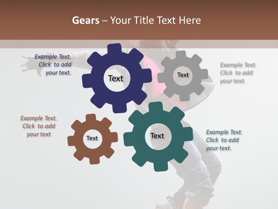 Posing Breakdancer Jump PowerPoint Template