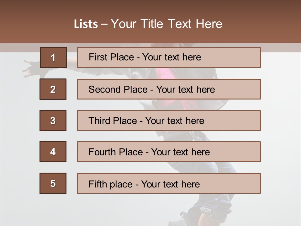 Posing Breakdancer Jump PowerPoint Template